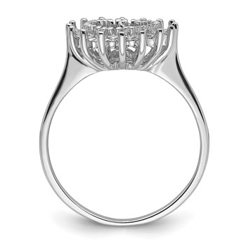 14k White Gold Hold 7.5mm Pearl and 16-1.5mm Stones Ring Mounting — alternate view