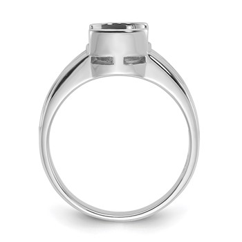 14k White Gold Gemstone Ring Mounting — alternate view