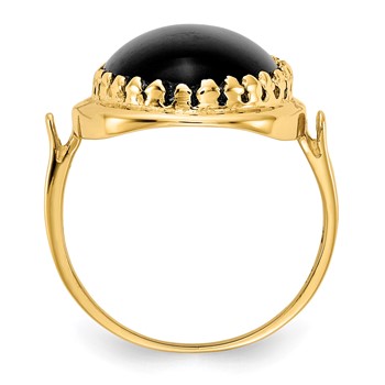 14k 16x12mm Oval Onyx Ring — alternate view