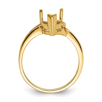 14k Holds 9x6mm Pear Gemstone Ring Mounting — alternate view