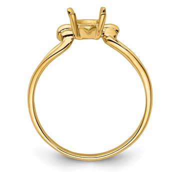 14k Holds 7x5mm Oval Gemstone Ring Mounting — alternate view