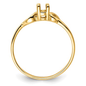 14k Holds 5x3mm Oval Gemstone Knot Ring Mounting — alternate view