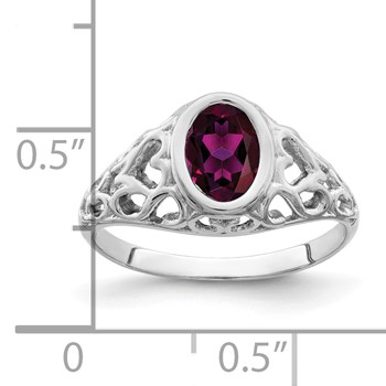 14k White Gold Holds 7x5mm Oval Gemstone Ring Mounting — alternate view