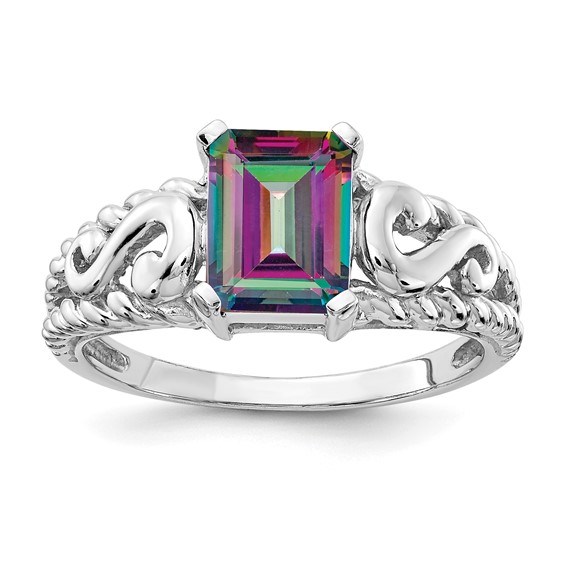 Gold mystic topaz on sale ring