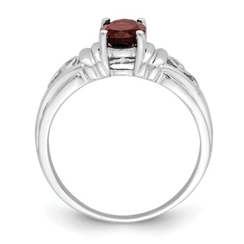 14k White Gold Holds 7x5mm Oval Gemstone Ring Mounting — alternate view