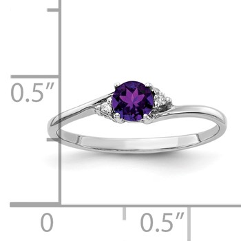 14k White Gold Holds 2-1.2mm and 1-4mm Round Gemstone Ring Mounting — alternate view