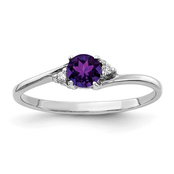 14k White Gold Holds 2-1.2mm and 1-4mm Round Gemstone Ring Mounting