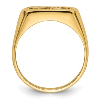 IB Goodman 14k Holds Rectangle Onyx and 2-1.3mm Diamonds Mens DAD Ring Mounting — alternate view