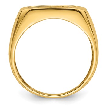 IB Goodman 14k Holds Rectangle Onyx and 2-1.1mm Diamonds Mens DAD Ring Mounting — alternate view