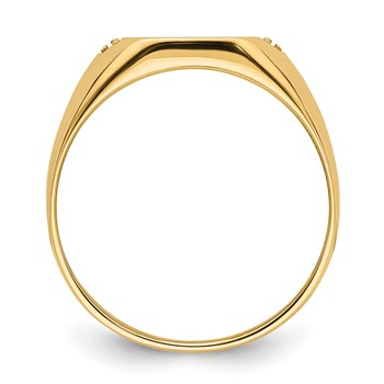 IB Goodman 14k Holds 10.2x8.2mm Octagon and 6-1.4mm Diamonds Onyx Mens Ring Mounting — alternate view