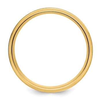 14k Rose Gold Standard Comfort Fit Brushed Satin Fancy Band — alternate view