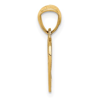 14K Basketball and Hoop Pendant — alternate view