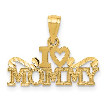 14k I HEART MOMMY Pendant