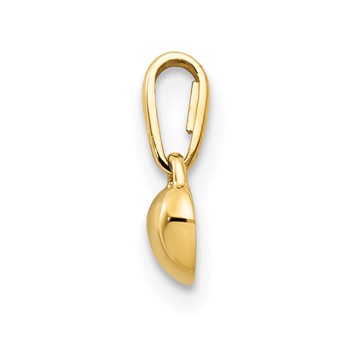14k 5mm Solid Heart Childrens Pendant — alternate view