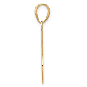 14k Heart with Cut-Out Awareness Ribbon Charm — alternate view