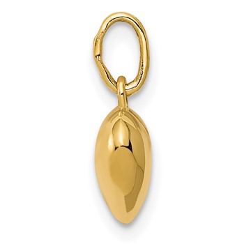 14K Polished 3-D Puffed Heart Charm — alternate view