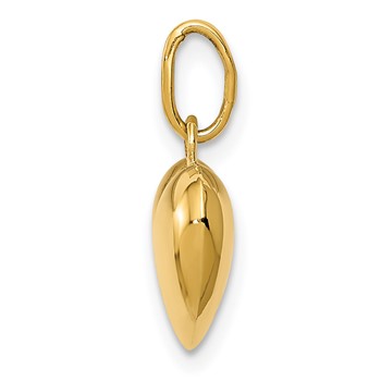 14K Polished 3-D Puffed Heart Charm — alternate view