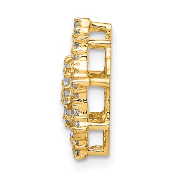 14K Fancy CZ Chain Slide Pendant — alternate view