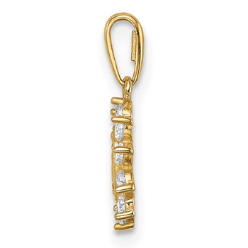 14K Small Our Lady of Guadalupe CZ Oval Pendant — alternate view