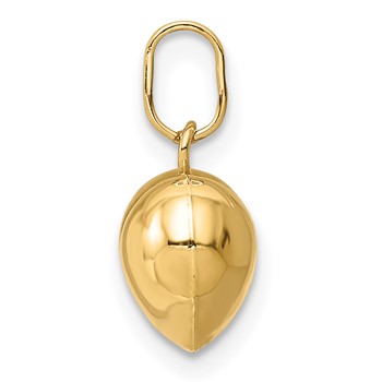 14k Polished Puffed Heart Charm — alternate view