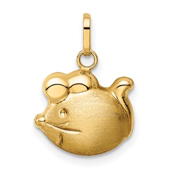 14k Satin & Polished Mouse Charm