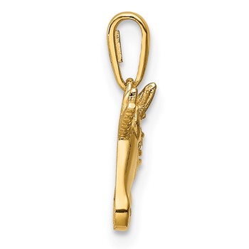 14K Unicorn CZ Pendant — alternate view