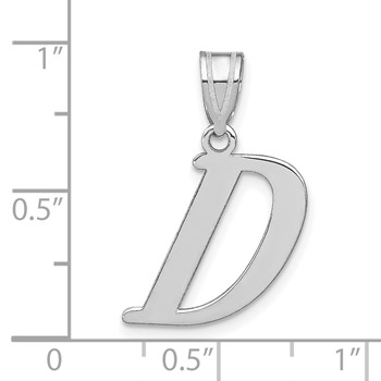 14kw Polished Letter D Initial Pendant — alternate view