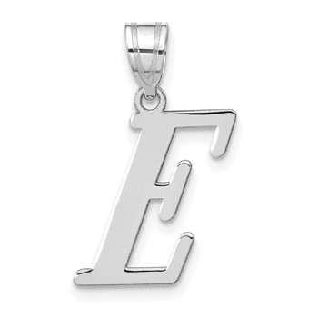 14kw Polished Letter E Initial Pendant