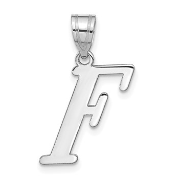 14kw Polished Letter F Initial Pendant