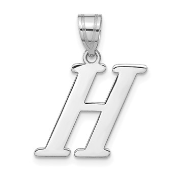 14kw Polished Letter H Initial Pendant