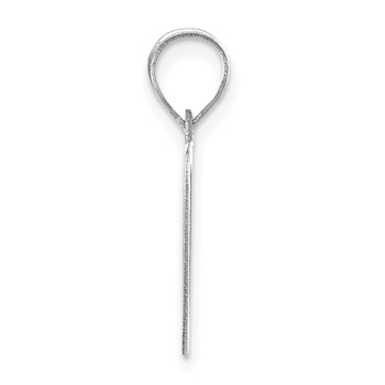 14kw Polished Letter O Initial Pendant — alternate view