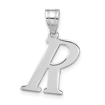 14kw Polished Letter R Initial Pendant