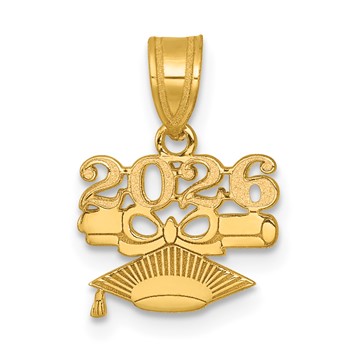 14K Graduation Cap and Diploma 2026 Charm