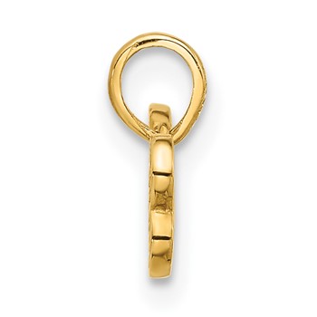 14K Polished CZ Dog Bone Pendant — alternate view