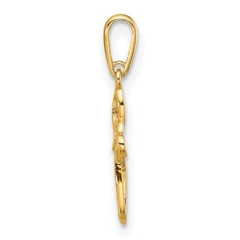 14k Polished Heart Celtic Cross Pendant — alternate view