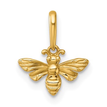 14k Polished Honey Bee Charm / Pendant