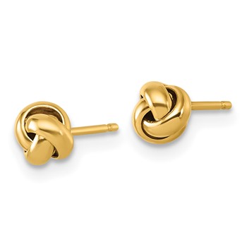 14K Polished Love Knot Post Earrings — alternate view