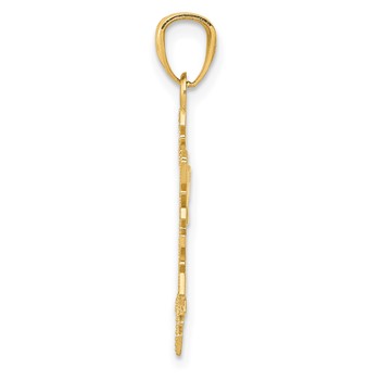 14k Diamond -Cut Snowflake Pendant — alternate view