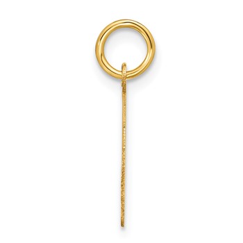 14k Medium Script Letter Q Initial Charm — alternate view