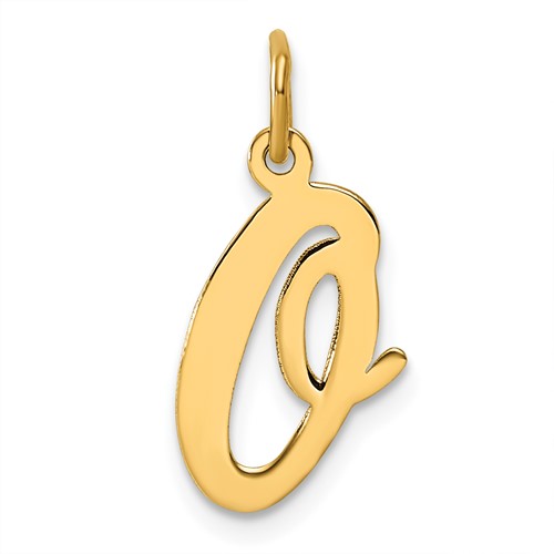 10k Large Script Letter O Initial Charm