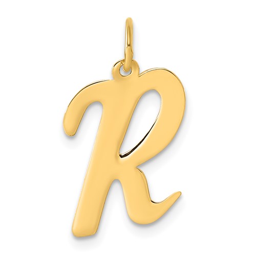 10k Large Script Letter R Initial Charm