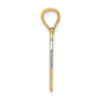 14k and White Rhodium MOM Pendant — alternate view