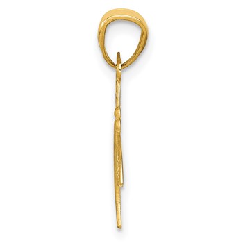 14k Satin Diamond-cut Dragonfly Pendant — alternate view