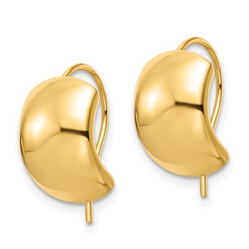 14k Polished Earrings — alternate view
