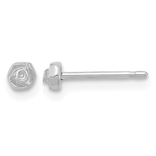 14KW Polished Rose Post Earrings