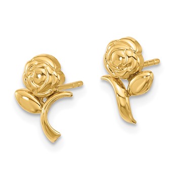 14K Polished Rose Post Earrings — alternate view