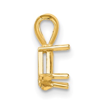 14ky Triangle Twin Prong Wire 5.5mm Pendant Setting — alternate view