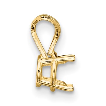 14ky Round 4-Prong Cast Heavy Weight 2.00ct. Pendant Setting — alternate view