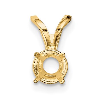 14ky Round 4-Prong Cast Heavy Weight 2.00ct. Pendant Setting