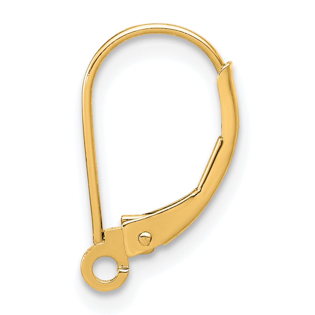 14k Single Lever Back w/ A Short Wire & Split Ring Earring Component